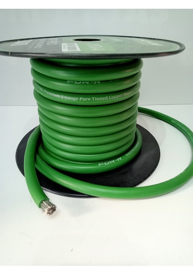 For-x Bakır Amfi Güç Kablosu 2GA – 5 Metre – %100 Bakır – OFC 2GA