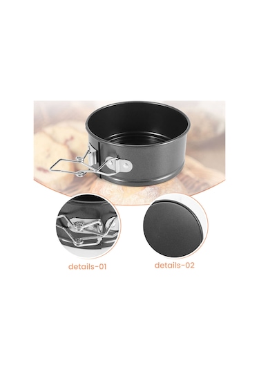 Xurunkeji 4 İnç Mini Yaylı Kalıp Seti - Mini Cheesecake'ler, Pizzalar Ve Kişler İçin 4 Parçalı Küçük Yapışmaz Cheesecake Kalıbı Siyah Xurunkeji 4 İnç Mini Yaylı Kalıp Seti - Mini Cheesecake'ler, Pizzalar Ve Kişler İçin 4 Parçalı Küçük Yapışmaz Cheesecake Kalıbı Siyah