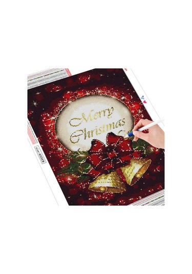 Elmas Boyama Karikatür Elmas Nakış Tam Set Elmas Mozaik Taklidi Noel Süslemeleri 40x50cm
