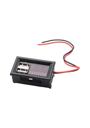 Digital Akü Dijital Voltaj Seviye Ölçer 12v 2x Usb Cıkıslı Powermaster Pm-23278
