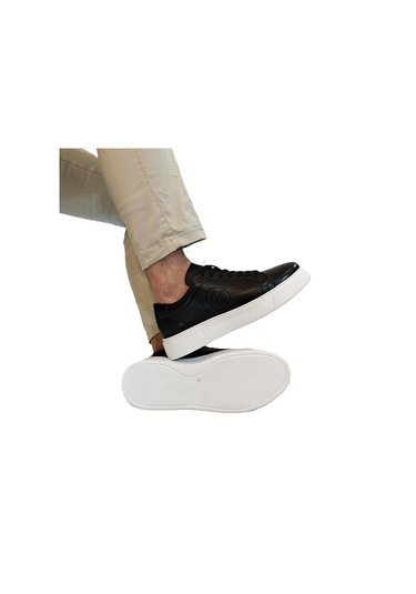 Voyager 6204 Siyah-beyaz Hakiki Deri Erkek Ayakkabı Siyah - Beyaz