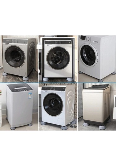 İsgstore Çamaşır Makinesi Titreşim Engelleyici Stoper Gri 4 Lü Set