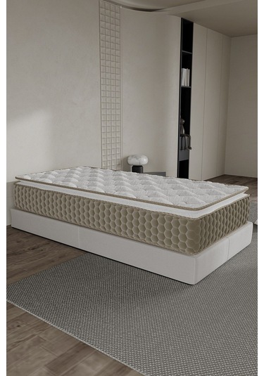 Aksviva Mocha Tek Kişilik Pedli Paket Yaylı Yatak 30 Cm BEYAZ