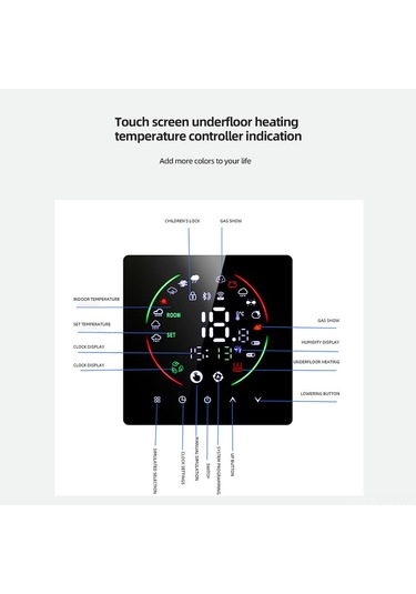 Suofeng East2-16a Siyah Wifi Akıllı Zemin Isıtma Termostati: Uzak Kontrol, Zamanlama, Nem Ve Hava Durumu Gösterimi, Çocuk Kilidi, Enerji Tasarrufu
