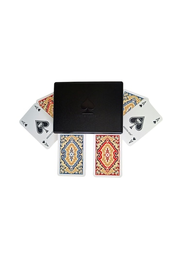 Kem Plastik Oyun Kağıdı Iskambil Kağıdı Çift Deste - Plastik Kutulu