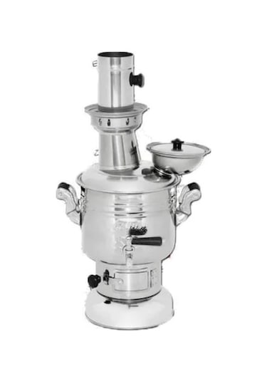 Sözenler Krom Odunlu Kömürlü 4.5 L Piknik Semaver Inox