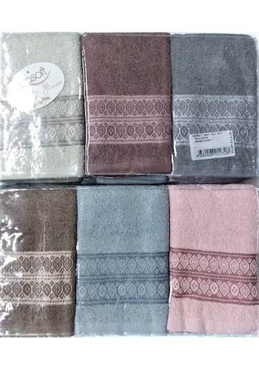 Pupilla Jakarlı 6'lı Odin 30*50 Havlu Seti