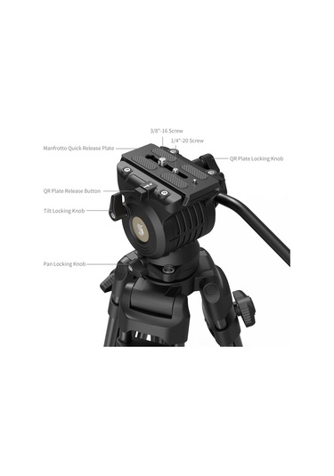 Smallrig 5440 Ad14 Ağır Hizmet Tipi Alüminyum Alaşımlı Tripod