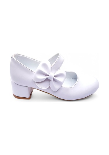 Beebron Ortopedik Topuklu Abiye Kız Çocuk Ayakkabı Soft Series Abiayk2401 Mat Beyaz Beyaz