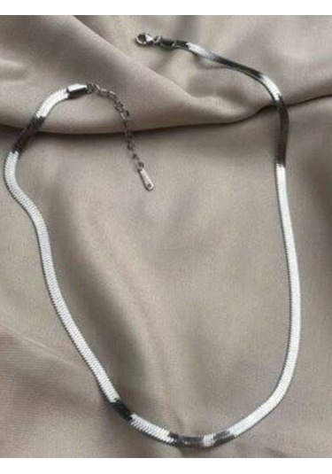 Ezme İtalyan Zincir Gümüş Renk Uzun Zincir