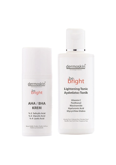 Dermoskin Be Bright AHA BHA 33 ML + Be Bright Aydınlatıcı Tonik