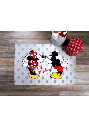 Taç Lisanslı Çocuk Halısı Mickey And Minnie 80X140