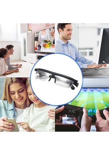 Vkemall Ayarlanabilir Odaklı Okuma Gözlüğü -6.0 +3.0 Diyoptri İle Net Görüş