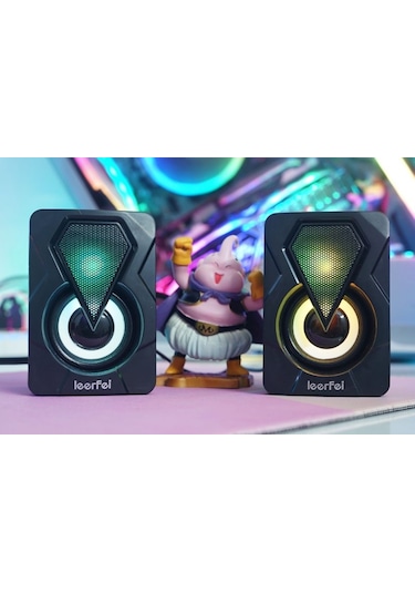 Leefei 1046 Bilgisayar Hoparlörü 1+1 Pc Hoparlörü USB Speaker
