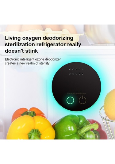 Xindoker Akıllı Ozon Dezenfektörü - Buzdolabı, Araç Ve Banyo İçin Koku Giderici Ve Hijyen Sağlayıcı Siyah