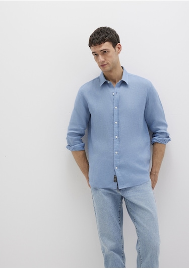 Mavi - Mavi Keten Gömlek 0211466-70731 Mavi