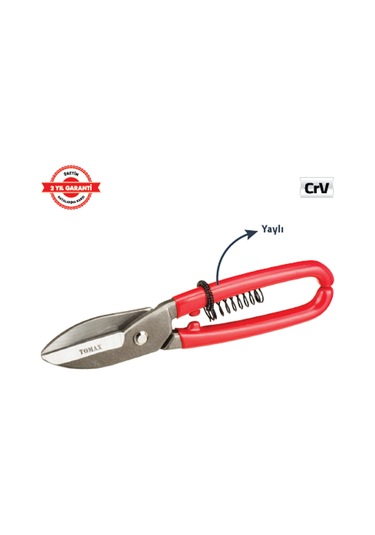 Tenekeci Makası 250 Mm Pvc Yaylı