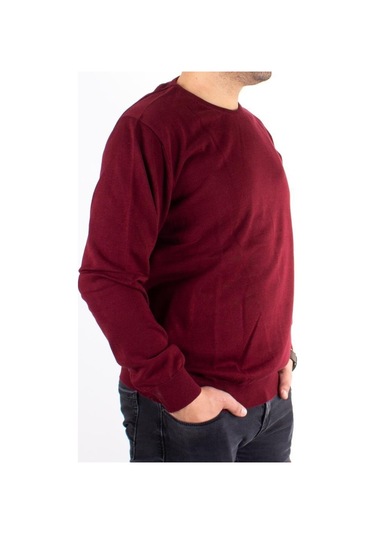 Twister 3621 Bordo Bisiklet Yaka Büyük Beden Erkek Kazak