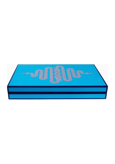 Jonathan Adler Eden Lüks Backgammon, Dekoratif Tasarım Tavla Seti Tavlalar Mavi