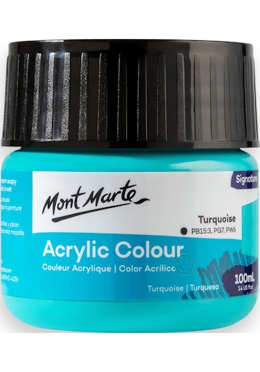 Akrilik Renkli Boya Signature 100ml - Turquoise Çok Renkli