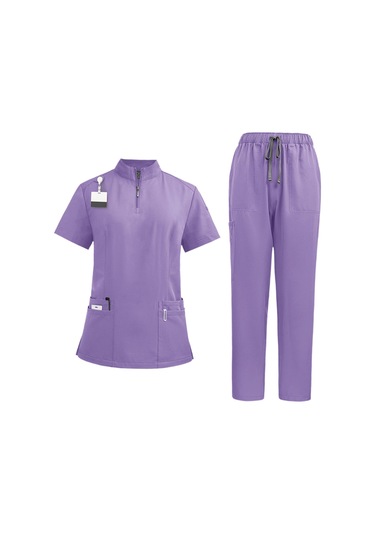 Suntek Hemşirelik Ovma Seti Üst Ve Güzellik M-açık-mor