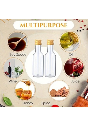 Willowhaven 20 Parça Gümüş Kapaklı 1.7 Onsluk Mini Likör Şişesi Seti Partiler İçin