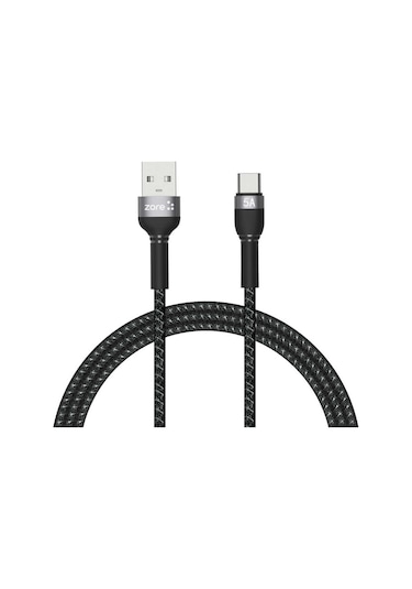Subutu Siyah Shira Serisi Type-c Usb Kablo 1 Metre