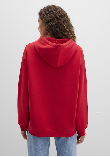 Mavi - Mavi Logo Baskılı Kırmızı Kapüşonlu Sweatshirt 1600361-820