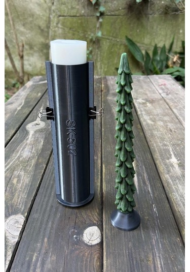 Çam Şamdan Silikon Mum Kalıbı Beyaz