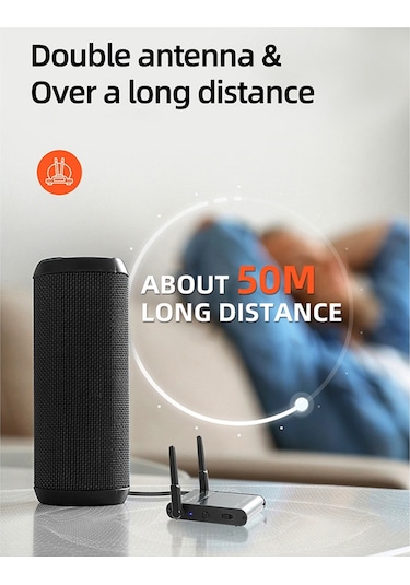 Aux Ses Bluetooth Alıcısı Kayıpsız Ses Adaptörü Rca Hoparlör 5.0 B