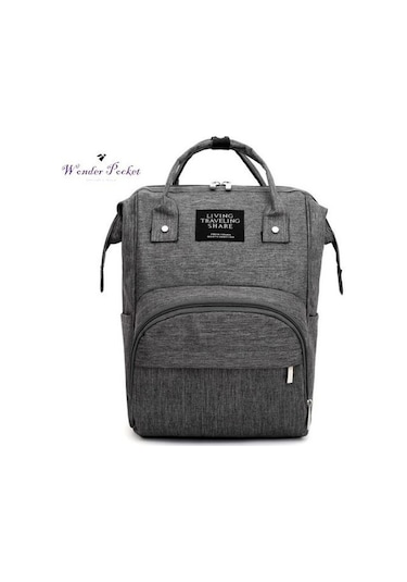 Ganzhoushop Su Sırt Seyahat Rahat Kapasiteli Grey Geçirmez Emzirme Çantası Çantası Büyük Bezi Bebek Anne Uz Gri