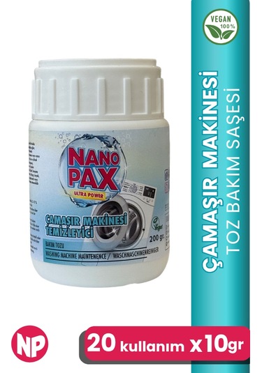 Nanopax Ultra Konsantre Çamaşır Makinesitemizleyici Tozu 200 20 X 10 Gr - 200gr
