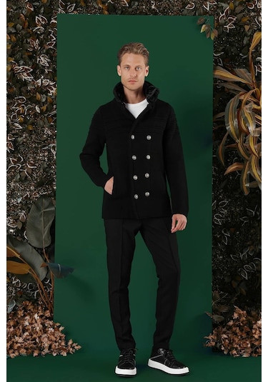 02 Slim Fit Siyah Spor Kaban Siyah