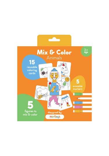 Moritoys Mix And Color - Animals - Karıştır Renklendir Hayvanlar Puzzle