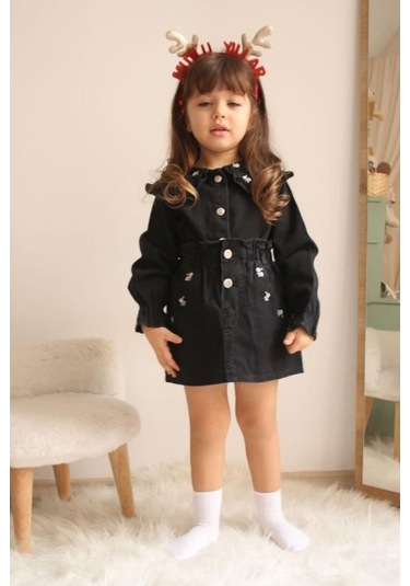 Kız Çocuk Etekli Kot Takım 001