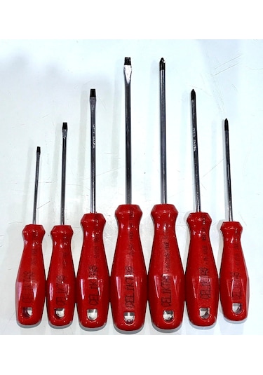 Çeliktaş Yıldız Düz Mıknatıslı Tornavida Seti Takımı CrV 7 Parça