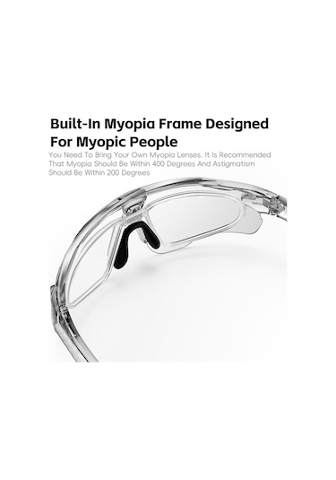 West Bıkıng Yp0703172 Bisiklet Gözlükleri Fotokromik Polarize Renkli Lensli Yol Bisikleti Güneş Gözlüğü - Beyaz Çerçeve Beyaz