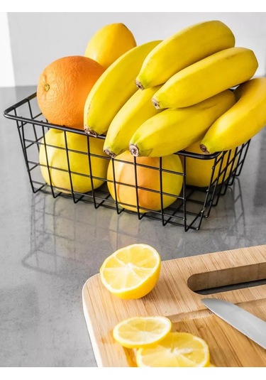 Domatov Mutfakta Kullanılmak Üzere Metal Saklama Sepetleri 151463812 Siyah