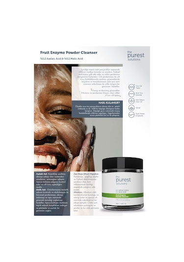 The Purest Solutions Fruit Enzyme Powder Cleanser Meyve Asitleri Içeren Toz Temizleyici 55 G