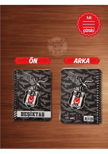 Bjk Beşiktaş Taraftar Not Defteri 72 Yaprak Çizgili Ödev Defteri Beyaz