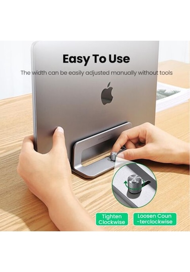 Ugreen 20471 Alüminyum Notebook Apple Uyumlu MacBook Dikey Masaüstü Standı