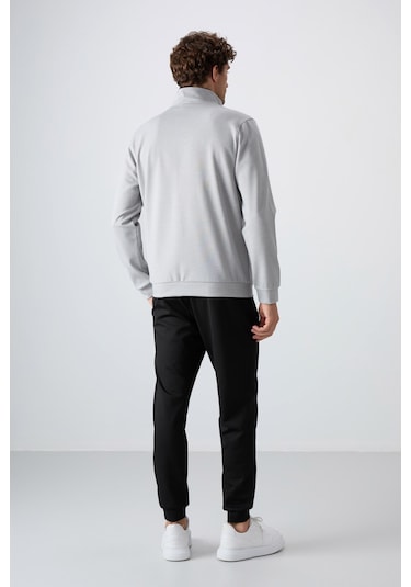 Tommy Life Hugo Gri Melanj - Siyah Jogger Erkek Eşofman Takım - 85198 Gri - Siyah