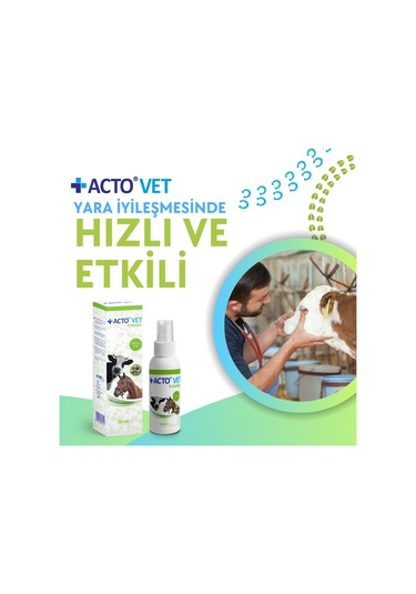 Acto Vet Solutıon Büyükbaş Hayvanlar İçin Yara Bakım Solüsyonu 50 ML
