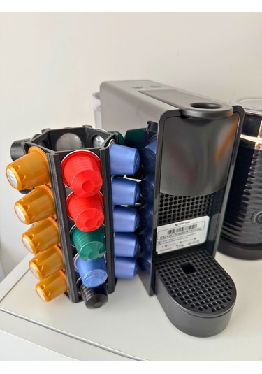 Nespresso Kapsül Tutucu - 30 Lu Dikey Kahve Standı Siyah