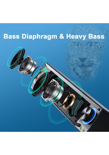 Leezsing Sada V-199 Usb Güçlü Bas Hoparlör, 3.5mm Girişli Taşınabilir Pc Hoparlör Sistemi