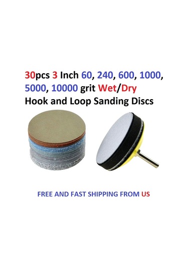 Singree 3" Zımpara Disk Seti - 30 Parça Çoklu Aşındırıcılı Hızlı Parlatma Ve Cila İçin