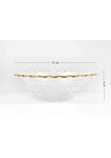 Dantel Desenli Cam Çorba Kasesi 17 Cm
