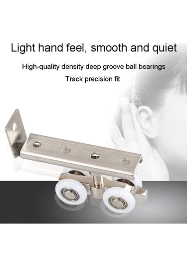 Sones 2 Adet / Takım Küçük Ahşap Kapı Sürgülü Kapı Askı Rayı Kasnak Sürgülü Kapı Bağlantı Parçaları