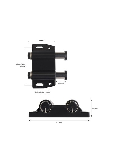 Ulzyvf Siyah Rebounder Otomatik Mıknatıs Çift Anahtarı Açılımlı On