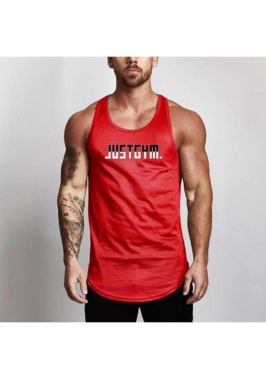 Kırmızı Muscleguys Yaz Erkek Kolsuz Fitness Yeleği Antrenman Koşu Sporları Rahat Nefes Alabilen Atlet Üstleri Kırmızı Muscleguys Yaz Erkek Kolsuz Fitness Yeleği Antrenman Koşu Sporları Rahat Nefes Alabilen Atlet Üstleri